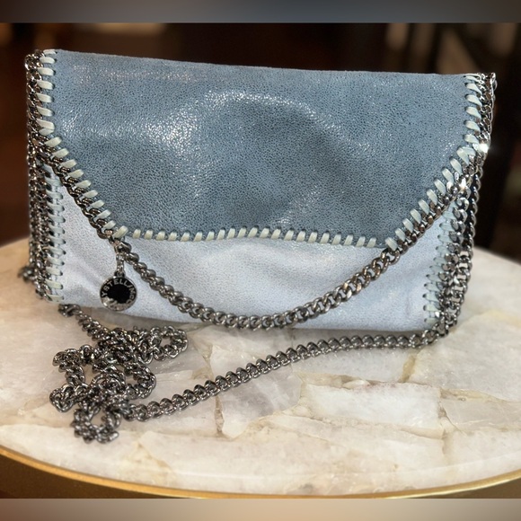 Stella McCartney Falabella Crossbody – Ice Blue Shaggy Deer | EUC 💎 - Picture 2 of 16